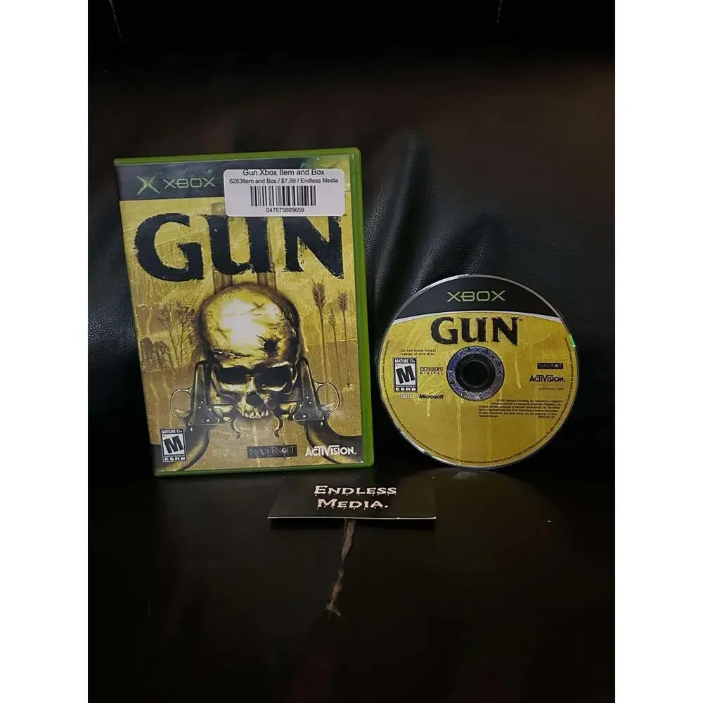Gun Microsoft Xbox Item and Box Video Game